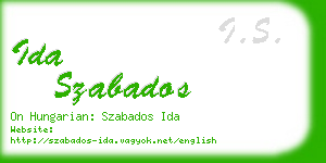 ida szabados business card